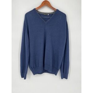 SOL 100% BABY ALPACA V-NECK LONG SLEEVE MEN'S SWEATER SIZE M